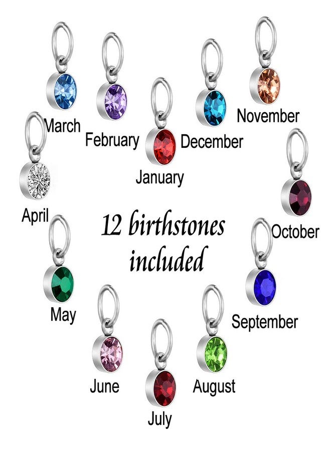 Dletay Heart Urn Necklace for Ashes Cremation Jewelry for Ashes with 12 Birthstones Ashes Necklace with Angel Wing Charm -God Has You in His Arms, I Have You in My Heart - Image 3